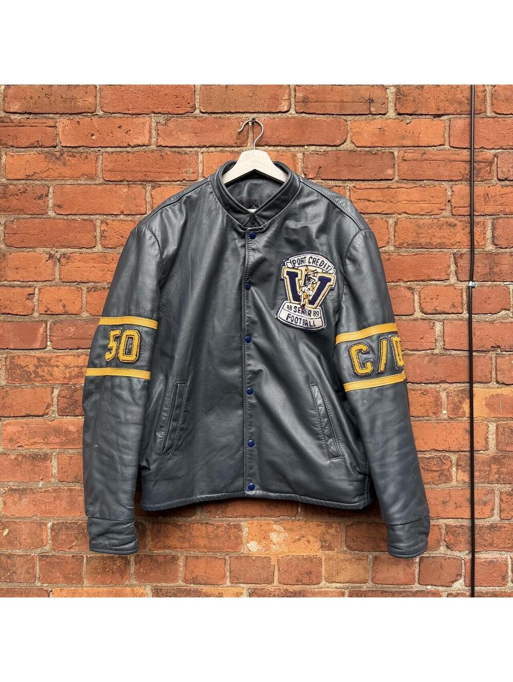 Vintage port credit warriors senior football letterman’s jacket 88/89 L